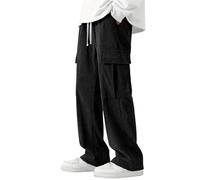 Pantaloni da uomo elasticizzati in vita Chinos 2025 alla moda da uomo primavera ed estate pantaloni casual tinta unita pittura cotone lino allentato pantaloni taglie forti pantaloni moda spiaggia