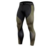 Pantaloni da uomo fitness + leggings da corsa, elasticizzati, pantaloni lunghi e pantaloncini, per palestra, sport, fitness, tempo libero, alta elasticità, leggings da allenamento, Y5#verde militare,