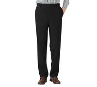 Pantaloni da uomo foderati in pile, pantaloni dritti invernali caldi in lana, comodi pantaloni formali con elastico in vita, pantaloni formali termici spessi per uomo, pantaloni invernali classici su