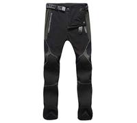 Pantaloni da uomo in cotone con cuciture a contrasto e utilità P | ockets, vita media Pull On Plain Weave Design per passeggiate, escursioni e uso quotidiano; cinque opzioni di colore mostrate