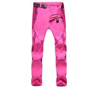Pantaloni da uomo in cotone con cuciture a contrasto e utilità P | ockets, vita media Pull On Plain Weave Design per passeggiate, escursioni e uso quotidiano; cinque opzioni di colore mostrate