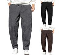 Pantaloni da uomo in velluto a coste con coulisse a gamba dritta Pantaloni casual in velluto a coste Pantaloni da uomo a gamba dritta Pantaloni a gamba larga Pantaloni larghi in vita elastica
