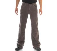 Pantaloni da uomo in velluto grigio chiaro Bootcut, grigio chiaro, 29W x 32L