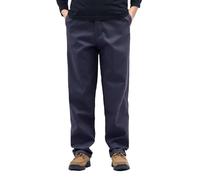 Pantaloni da uomo invernali in pile chino, pantaloni cargo eleganti, slim fit, da uomo, elasticizzati, comodi, pratici, per il lavoro e il tempo libero, comodi pantaloni in tessuto da uomo, grigio