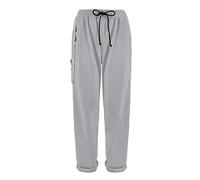 Pantaloni da Uomo Morbido con Tasche e Catena Casual Eleganti Coulisse Elastico in Vita Vari Colori cod.6070 (L, Grigio Chiaro)