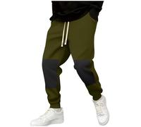 Pantaloni da uomo Pantaloni della tuta per uomo Sport Palestra Corsa Pieghettato Gamba Dritta Gamba Polsino Inverno Pantaloni Autunno 2025, T-392 Verde lime militare, 3XL