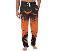 Pantaloni da uomo per Halloween, abbigliamento da casa da uomo | Pantaloni da notte morbidi comodi pantaloni da salotto di Halloween con coulisse pantaloni da jogging con tasca per