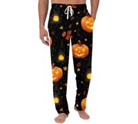 Pantaloni da uomo per Halloween, abbigliamento da casa da uomo | Pantaloni da notte morbidi comodi pantaloni da salotto di Halloween con coulisse pantaloni da jogging con tasca per