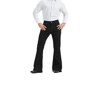 Pantaloni da uomo rilassati vintage anni '60 anni '70 con fondo a campana stretch fit classico comfort svasato svasati svasati gamba retrò discoteca jeans pantaloni