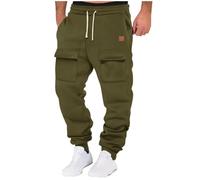 Pantaloni da Uomo Slim Fit Palestra Tuta Running Lunghi Elasticizzati Cargo Leggero Cotone Corsa Jogging Larghi Casual Trousers