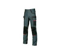 Jeans pantaloni da lavoro U Power Platinum Button multitasche porta ginocchiere