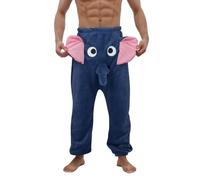 Pantaloni da uomo Un divertente elefante novità pantaloncini intimo umoristico regalo scherzo per gli uomini pantaloni a tema animale elefante suonerà strano pigiama schiuma slip, Blu scuro, M