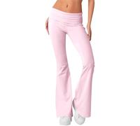 Pantaloni da yoga bootcut da donna elasticizzati a vita alta leggings svasati leggings a gamba larga collant morbidi elasticizzati slim fit pantaloni della tuta bootleg allenamento palestra casual