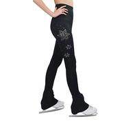 Pantaloni de Pattinaggio Paradice con Cristallo di qualita AAA +. Modello di Pluma, Colibri, Snowflake o Rondine (FLOCON, Medium)