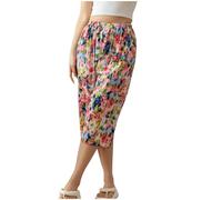 Pantaloni del pigiama estivi da donna, morbidi pantaloni Capri a 3/4 con stampa floreale, elastico in vita, comodi indumenti da notte da notte, taglia L-3XL, #05 Rosa, XL