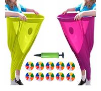 Pantaloni della nonna oversize da gioco all'aperto, pantaloni della nonna da gioco da giardino con palline rimbalzanti e pompa, pantaloni della nonna da gioco all'aperto for feste di famiglia, riunion