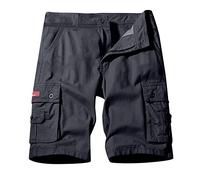 Pantaloni della tuta cargo casual da uomo Design in cotone moda tinta unita cuciture pantaloncini pantaloni generali pantaloni da jogging da allenamento pantaloni della tuta per gli uomini, Blu, 3XL