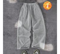 Pantaloni della tuta casual con vestibilità ampia, con patchwork grigio, gamba dritta, per ragazzi pre-adolescenti, pantaloni sportivi versatili per tutte le stagioni 8Y,9Y,10Y,11Y,12YColore unicoPoli