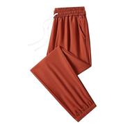Pantaloni della tuta casual da donna con fondo Cinch Baggy Ice Silk Sportivi Yoga Pantaloni a vita alta Vestibilità ampia Elastico Accogliente 2025 Pantaloni da salotto Allenamento Attivo Joggers