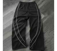 Pantaloni della tuta casual minimalisti da uomo con bordi a contrasto e vita con coulisse, pantaloni della tuta lunghi e ampi di moda per uscire, adatti come regalo per marito o fidanzato, per il rito