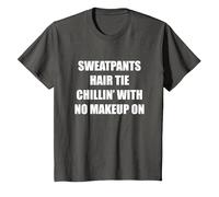 Pantaloni della Tuta Cravatta per Capelli Chillin' Senza Trucco Maglietta, Bambini, Asfalto, 12 Anni