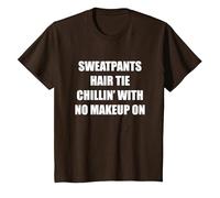 Pantaloni della Tuta Cravatta per Capelli Chillin' Senza Trucco Maglietta, Bambini, Marrone, 12 Anni