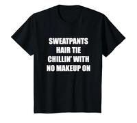 Pantaloni della Tuta Cravatta per Capelli Chillin' Senza Trucco Maglietta, Bambini, Nero, 4 Anni