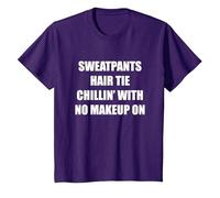 Pantaloni della Tuta Cravatta per Capelli Chillin' Senza Trucco Maglietta, Bambini, Viola, 4 Anni