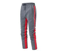 Pantaloni della tuta da corsa da uomo, pantaloni da tuta da uomo, vestibilità larga, vestibilità regolare, pantaloni hiphop, gamba dritta, con elastico in vita, pantaloni colorati a righe impiombate