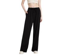 Pantaloni della tuta da donna a gamba aperta a vita media larghi in pile con coulisse a gamba larga pantaloni attivi 2025 vestibilità ampia pantaloni da yoga casual a gamba dritta a vita alta con