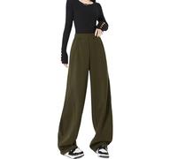 Pantaloni della tuta da donna Streetwear Hip Hop a vita alta pantaloni larghi larghi pantaloni retrò casual, Esercito En8, L