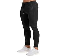 Pantaloni della tuta da ginnastica da uomo, vestibilità aderente, pantaloni da jogging alla moda, pantaloni sportivi aderenti per fitness, pantaloni sportivi a tinta unita, con coulisse e tasca con