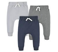 Pantaloni della tuta da jogging Gerber per neonati, confezione da 3, blu scuro/grigio, 5 anni