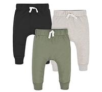 Pantaloni della tuta da jogging Gerber per neonati, confezione da 3, verde/nero, 2 anni