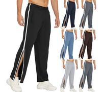 Pantaloni della tuta da uomo con cerniera e pantaloni di riabilitazione per il basket, pantaloni da uomo con apertura laterale, pantaloni da allenamento con cerniera sulle gambe per dopo l'intervento