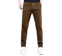 Pantaloni della tuta da uomo con tasche a gamba dritta, pantaloni da corsa elastici in vita, pantaloni da palestra, vestibilità ampia, tinta unita, con coulisse, morbidi e confortevoli, casual