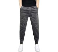 Pantaloni della tuta da uomo in velluto a coste pantaloni da jogging da uomo multi casual pantaloni larghi in velluto a coste per interni ed esterni, atletica, corsa e passeggiate, Grigio, M