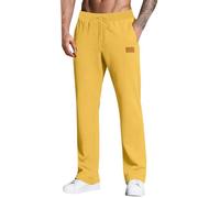 Pantaloni della tuta da uomo vestibilità ampia pantaloni leggeri della tuta vestibilità comoda pantaloni sportivi tinta unita fondo da jogging orlo aperto pantaloni della tuta con coulisse pantaloni