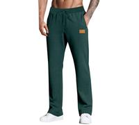 Pantaloni della tuta da uomo vestibilità ampia pantaloni leggeri della tuta vestibilità comoda pantaloni sportivi tinta unita fondo da jogging orlo aperto pantaloni della tuta con coulisse pantaloni