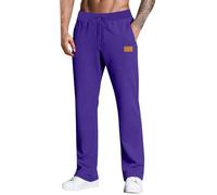 Pantaloni della tuta da uomo vestibilità ampia pantaloni leggeri della tuta vestibilità comoda pantaloni sportivi tinta unita fondo da jogging orlo aperto pantaloni della tuta con coulisse pantaloni