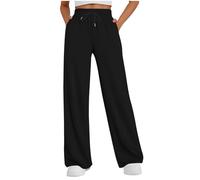 Pantaloni della tuta larghi a gamba larga da donna inverno autunno pile allenamento pantaloni da yoga a gambe larghe casual gamba aperta gamba dritta pantaloni da tuta a vita alta vestibilità ampia