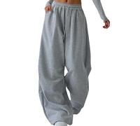 Pantaloni della tuta larghi da donna a gamba larga cargo da corsa a gamba dritta pantaloni sportivi fondo aperto gamba aperta pantaloni da pista a gamba larga a vita alta vestibilità ampia joggers