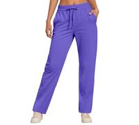 Pantaloni della tuta larghi da donna a gamba larga casual alti attivi pantaloni da yoga con fondo aperto inverno autunno gambe larghe gamba dritta gamba aperta pantaloni della tuta a vita alta