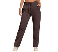 Pantaloni della tuta larghi da donna a gamba larga casual alti attivi pantaloni da yoga con fondo aperto inverno autunno gambe larghe gamba dritta gamba aperta pantaloni della tuta a vita alta