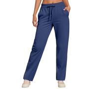 Pantaloni della tuta larghi da donna a gamba larga casual alti attivi pantaloni da yoga con fondo aperto inverno autunno gambe larghe gamba dritta gamba aperta pantaloni della tuta a vita alta