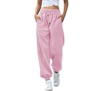 Pantaloni della tuta larghi da donna a vita alta con fondo elastico in vita casual da corsa con tasche joggers vestibilità ampia coulisse 2025 vestibilità ampia pantaloni morbidi solidi sport atletici