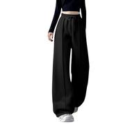 Pantaloni della tuta larghi da donna in pile a gamba larga atletica corsa vestibilità ampia gamba dritta joggers casual morbidi yoga pantaloni a gamba aperta con gambe larghe fondo aperto con tasche