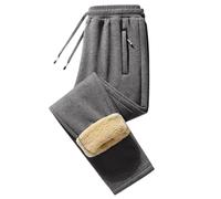 Pantaloni della tuta larghi da uomo a gamba larga foderati in pile da corsa a gambe larghe pantaloni da jogging pesanti fondo aperto gamba dritta pantaloni della tuta a vita alta vestibilità ampia