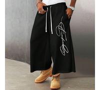 Pantaloni della tuta larghi e comodi da uomo, stile casual di strada, popolare, con ricamo "FREEDOM", adatti per festival musicali all'aperto, discoteche, regalo per il fidanzato/marito, regalo per an