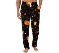 Pantaloni di Halloween da uomo, pantaloni pigiama da uomo | Pantaloni da notte morbidi elastici comodi pantaloni di Halloween pantaloni elastici in vita con tasche per l'uso quotidiano